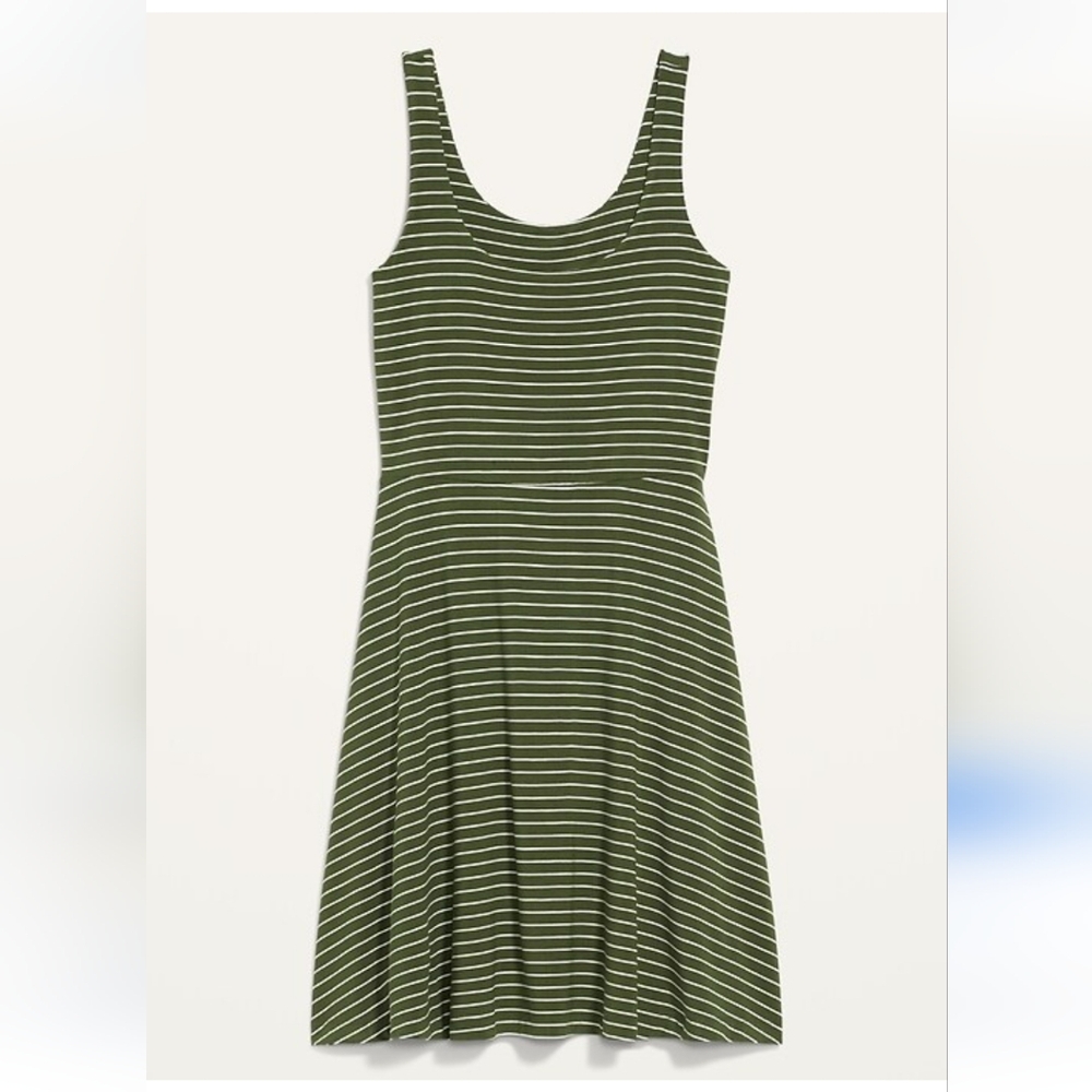 Old Navy Sleeveless Fit & Flare Striped Jersey Dress Size Small (NWOT)
